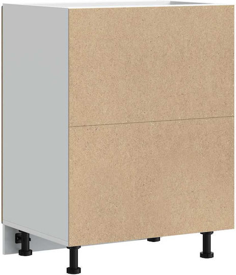 Lucca Ντουλάπι Νεροχύτη Artisan Oak 60x46x81.5εκ.