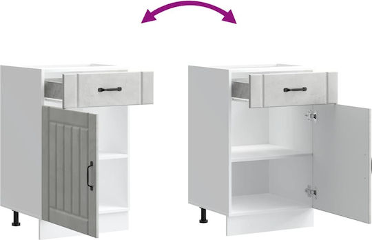 Lucca Dulap pentru Chiuvetă Gri 50x46x81.5buc