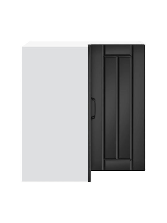 Lucca Corner Cabinet Wall Black 57x57x60pcs