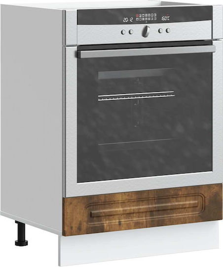 Kalmar Lower Oven Cabinet Smoked Oak Wood 60x46x81.5cm