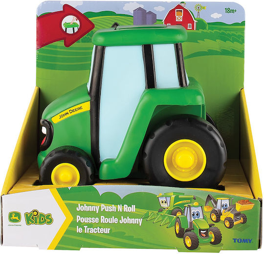 Tomy John Deere Johnny Трактор Количка с Натискане и Търкаляне за 1.5+ Години