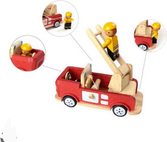 Plan Toys Пожарен Камион Пожарна Кола за 3+ Години