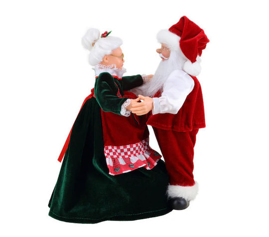 Dekorativer Weihnachtsmann mit Musik Rot 31cm