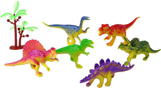 Lean Toys Dinosaurs Cars Set Pull Back For 3+ Years Old