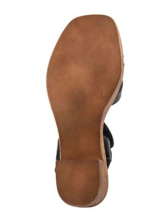 Leder Sandalen Schwarz