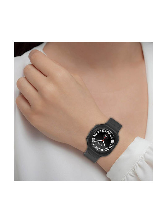 Curea din piele cu închidere magnetică pentru Samsung Galaxy Watch Ultra 47mm Portocaliu