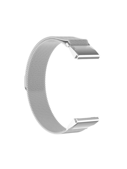 Techsuit Stainless Steel Silver Strap for Garmin Instinct