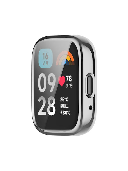 защитна Силиконов Калъф в Сребрист цвят за Redmi Watch 3