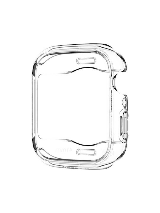 Spigen Ultra Hybrid Силиконов Калъф със Стъкло в Прозрачен цвят за Apple Watch 7 / 8 / 9 (41 мм)