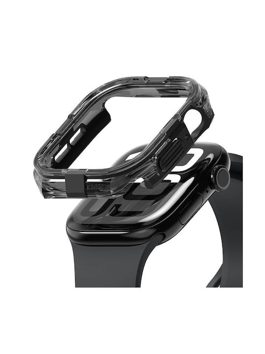 Ringke Fusion Bumper Θήκη Σιλικόνης σε Μαύρο χρώμα για Apple Watch 10 (46 mm)