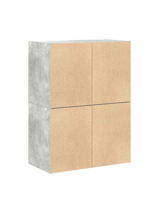 Vidaxl Cabinets 2 Drawers 2 pcs Concrete Gray 60x31x40cm Gray