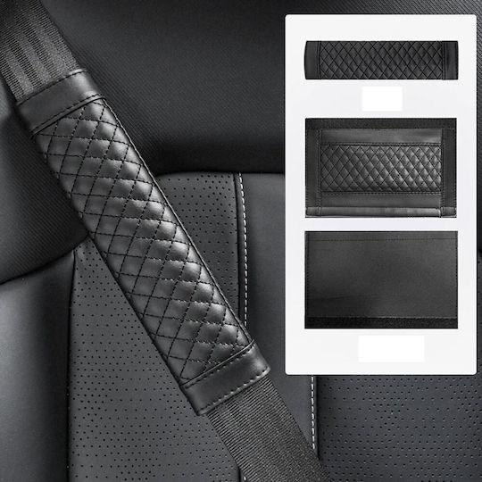 Carsun Set of 2pcs Car Seat Belt Pads Black