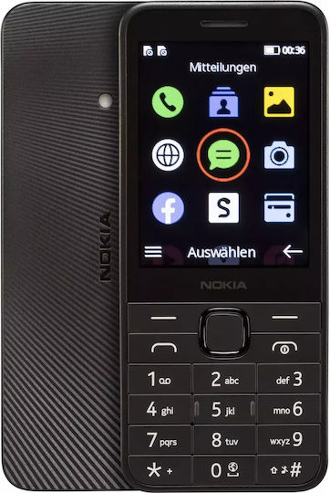 Nokia 215 4G (2024) Dual SIM Κινητό (Αγγλικό Μενού) Μαύρο