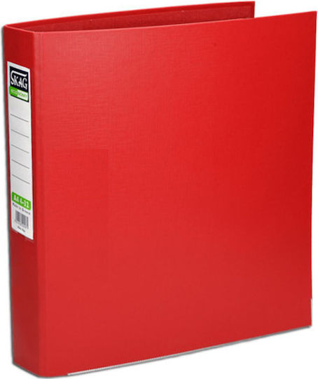 Skag Clipboard with 4 Rings for Paper A4 Red 1pcs