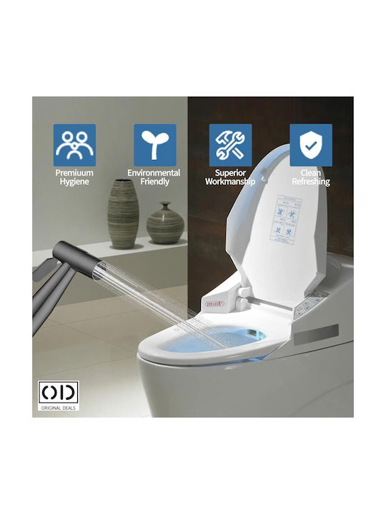 Adaptor cap de duș bideu vas de toaletă premium material aluminiu oțel inoxidabil furtun extensibil 140 cm gri oferte originale
