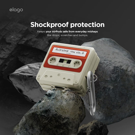 Elago Cassette Θήκη Σιλικόνης σε Λευκό χρώμα για Apple AirPods 4