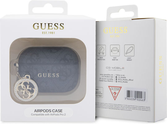 Guess Charm Case Synthetic Leather in Black color for Apple AirPods Pro 2