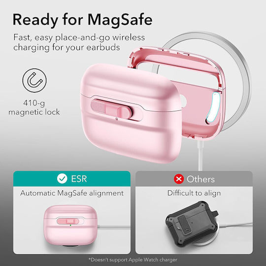 ESR Halolock Case in Pink color for Apple AirPods Pro