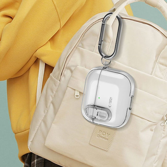 Tech-Protect Slim Hook Hülle Kunststoff mit Haken Clear für Apple AirPods 4
