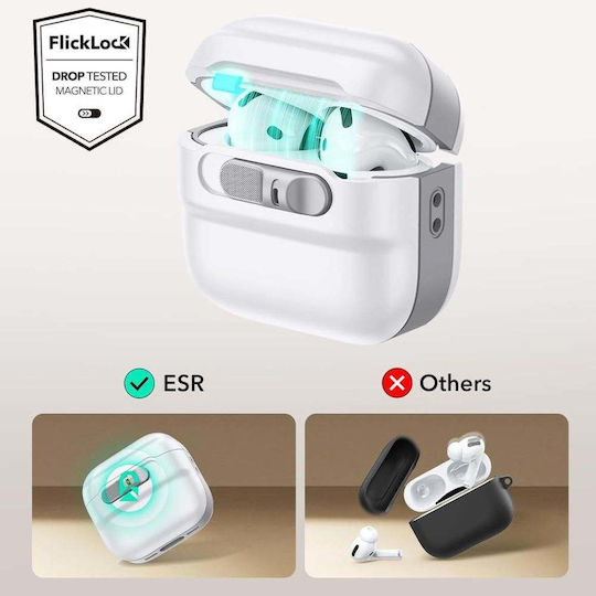 ESR Case Silicone in White color for Apple AirPods 4