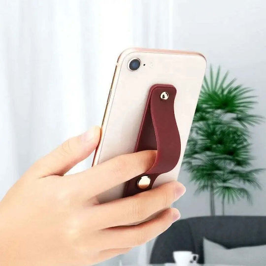 Hurtel Self-adhesive Finger Holder With Zipper Telefon mobil în culoarea Violet