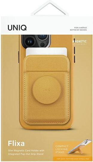 Uniq MagSafe Card Case Flixa in Yelow color