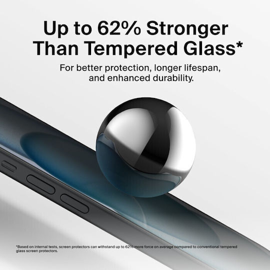 Belkin Screenforce Privacy Tempered Glass (iPhone 16 Plus/15 Plus/14 Pro Max)