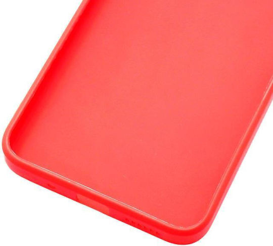iNOS S-cover Umschlag Rückseite Silikon Rot (Redmi 12 4G / Redmi 12 5G)