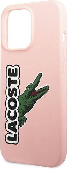 Lacoste Head Crocodile Umschlag Rückseite Silikon Rosa (iPhone 13 Pro Max)