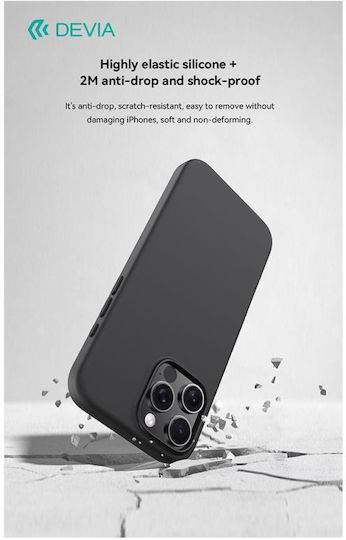 Devia Nature Back Cover Silicone Black (iPhone 16 Pro Max)