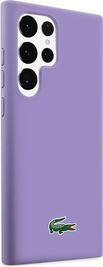 Lacoste Silicone Silicone Задна корица Пластмаса / Силикон Лилав (Galaxy S23 Ultra)