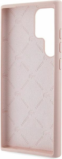 Lacoste Silicone Silicone Задна корица Пластмаса / Силикон Розов (Galaxy S23 Ultra)