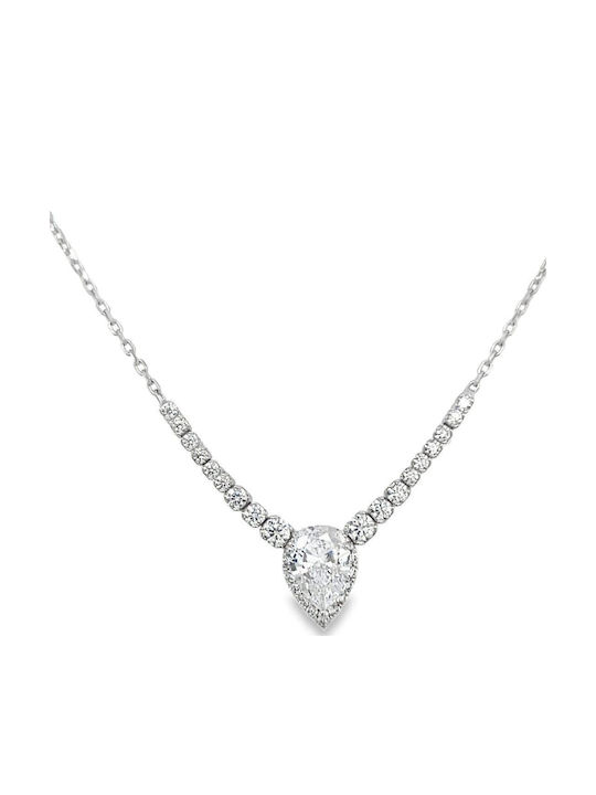 Xryseio from White gold 14K with Zircon