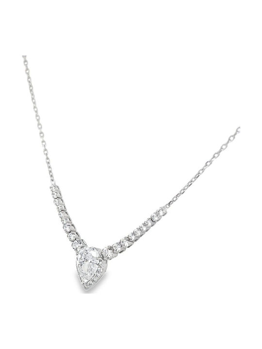 Xryseio from White gold 14K with Zircon