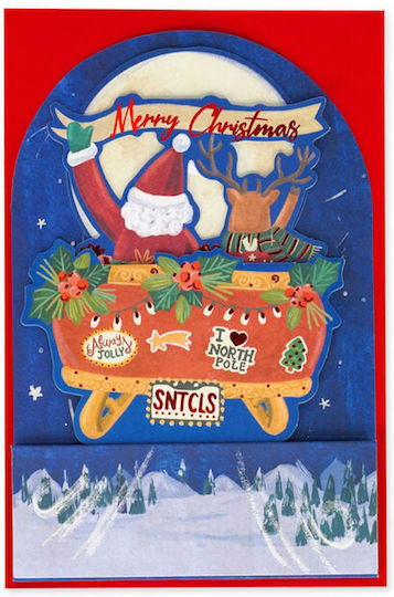 Legami Christmas Greeting Card Pop-up Sleigh