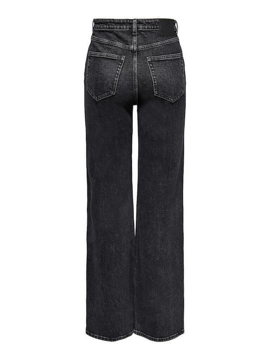 Hoch tailliert Damenjeans Black