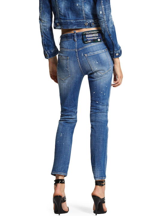 Cool Girl Low Waist Women's Jean Pants in Slim Fit Blue