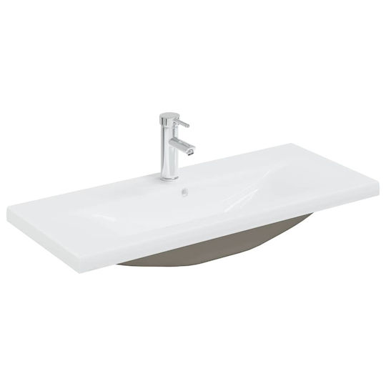 vidaXL Waschtisch mit Waschbecken L100xB45xH38.5cm Grey Concrete