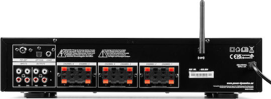 Power Dynamics PV260BT Τελικός Ενισχυτής Hi-Fi Stereo 953.034 Μαύρος