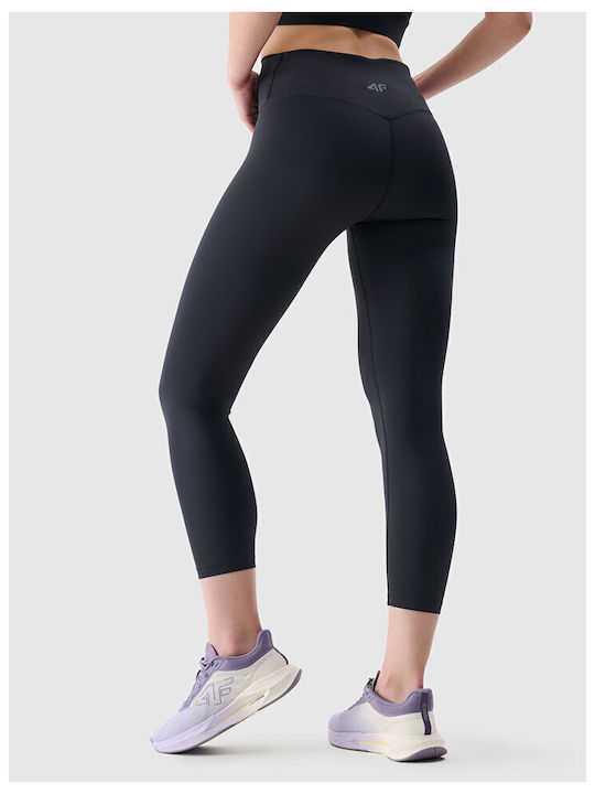 Functional Training Γυναικείο Cropped Κολάν Ψηλόμεσο Μαύρο