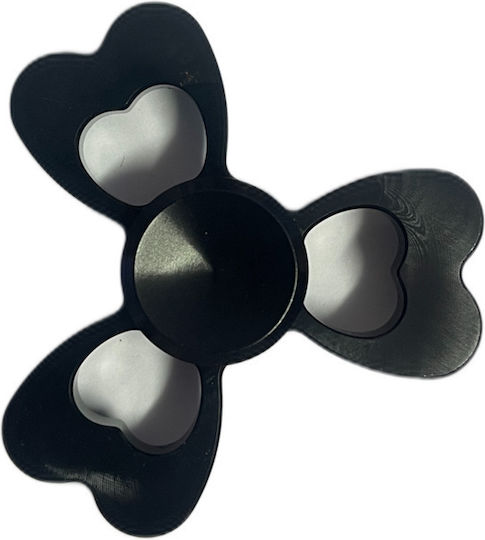 Fidget Spinner Schwarze Herzen 3 Blätter