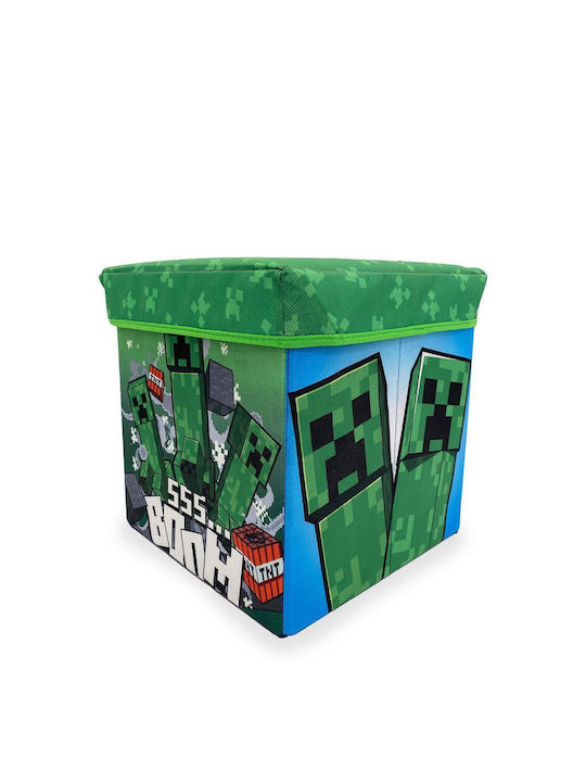 Mojang Minecraft Stool-Box 28 30x30x30 Green 100% Polyester