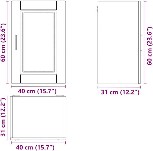 Porto Brown Oak 40x31x60buc