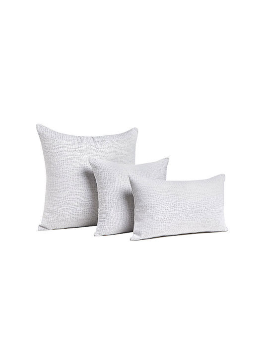 Bed&Bath Διακοσμητική Μαξιλαροθήκη από 100% Βαμβάκι Λευκή 30x50εκ.