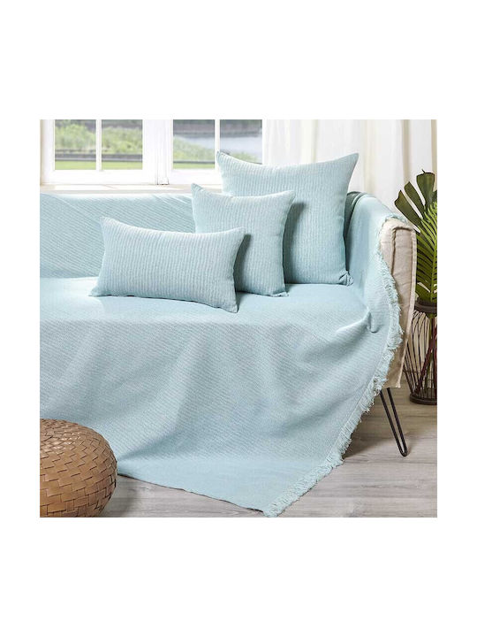 Bed&Bath Διακοσμητική Μαξιλαροθήκη από 100% Βαμβάκι Aqua 30x50εκ.