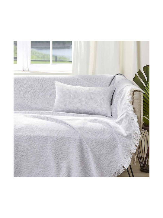 Bed&Bath Διακοσμητική Μαξιλαροθήκη από 100% Βαμβάκι Λευκή 30x50εκ.
