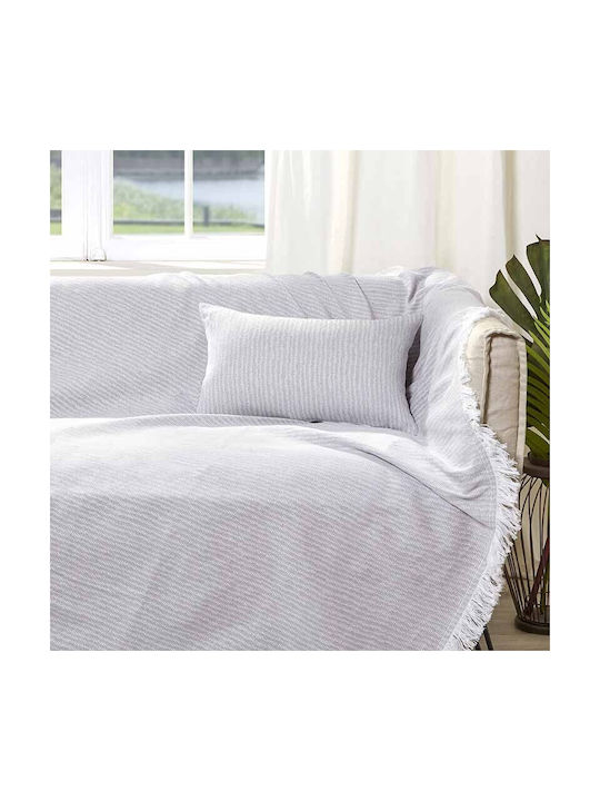 Bed&Bath Διακοσμητική Μαξιλαροθήκη από 100% Βαμβάκι Λευκή 30x50εκ.