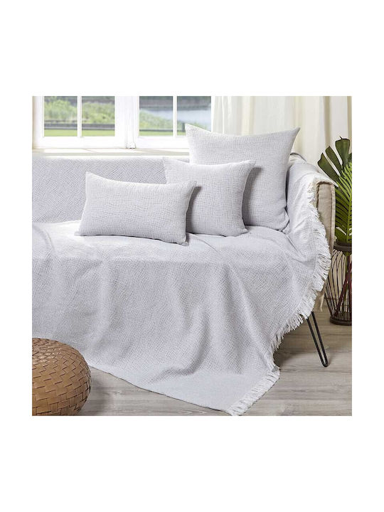 Bed&Bath Διακοσμητική Μαξιλαροθήκη από 100% Βαμβάκι Λευκή 30x50εκ.