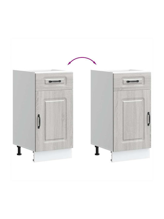 Kalmar Επιδαπέδιο Ντουλάπι Γκρι Sonoma 40x46x81.5εκ.
