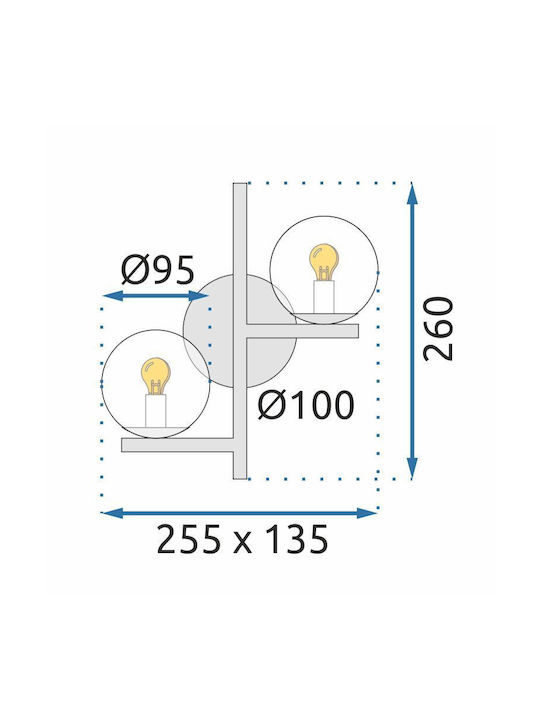 Toolight Lamp Wall Gold